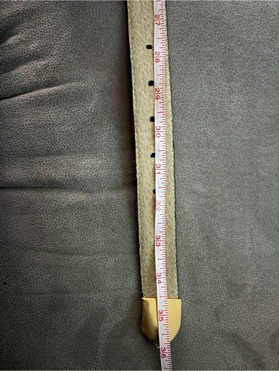 Vintage Christian Dior Blue Leather Belt with Gold-Tone Buckle M main image 16